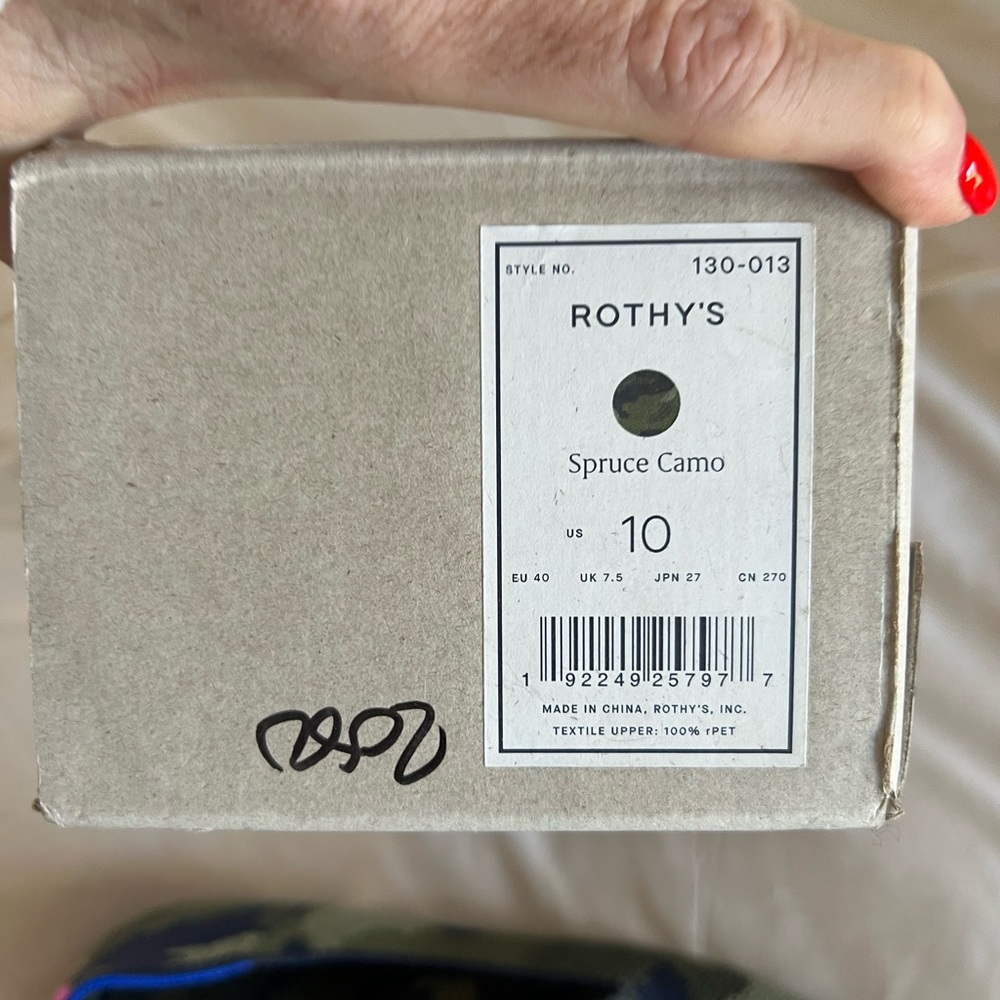 Rothy's Camo Knit Loafers in Olive Green & Black - Picture 5 of 6